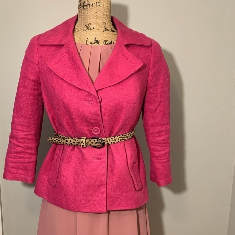 Talbots pink pea coat jacket size 2P